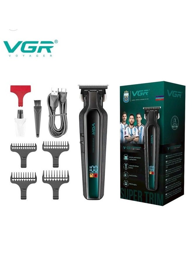 في جي آر مقص شعر احترافي قابل لإعادة الشحن V-930 / متعدد الألوان بتدرج LED