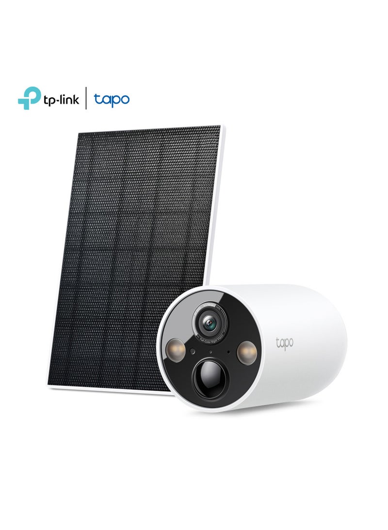 تي بي لينك Tapo Smart Wire-Free Security Camera with Solar Panel, 2K QHD Live View, Color Night Vision, Free AI Detection, and IP66 Weatherproofing for Continuous Outdoor Security Monitoring - Image 1