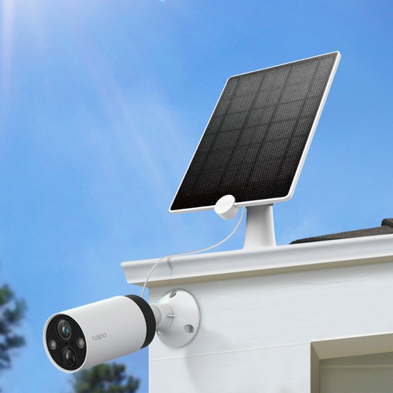 TP-LINK Tapo A200 Solar Panel for Tapo Battery-Powered Cameras (C425, C420, C400) with Non-Stop Solar Power, Up to 4.5W Charging Power, IP65 Weatherproofing, 4m Charging Cable, and 360° Adjustable Mounting Bracket for Year-Round Security  - Image 2