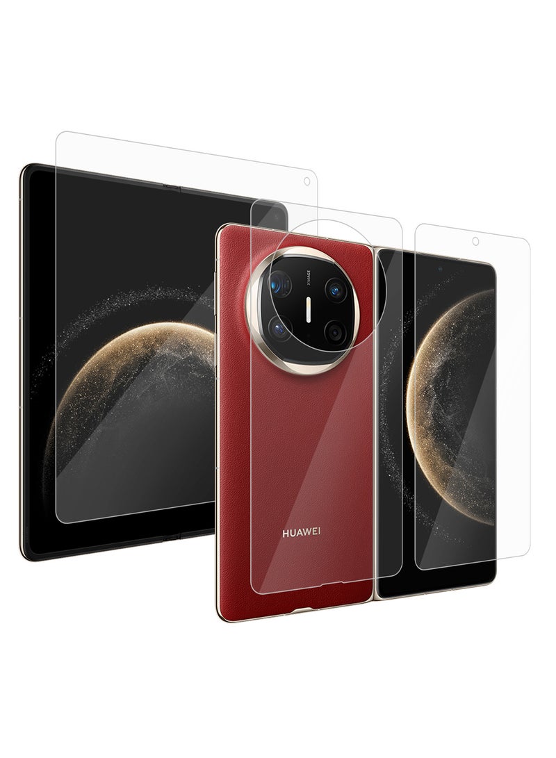 (for Huawei Mate X6 ) Premium Screen Protector and Back Glass Full 3 in 1 Coverage Clear
