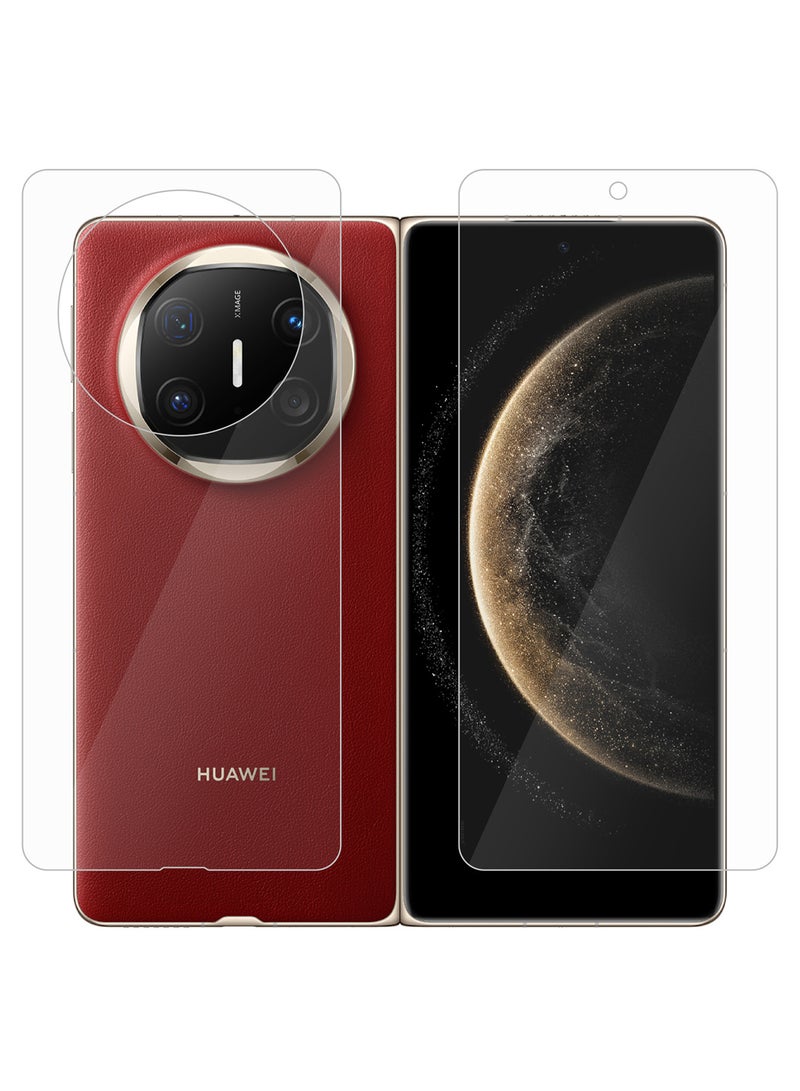 (for Huawei Mate X6 ) Premium Screen Protector and Back Glass Full 3 in 1 Coverage Clear