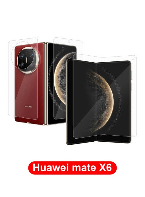 (for Huawei Mate X6 ) Premium Screen Protector and Back Glass Full 3 in 1 Coverage Clear