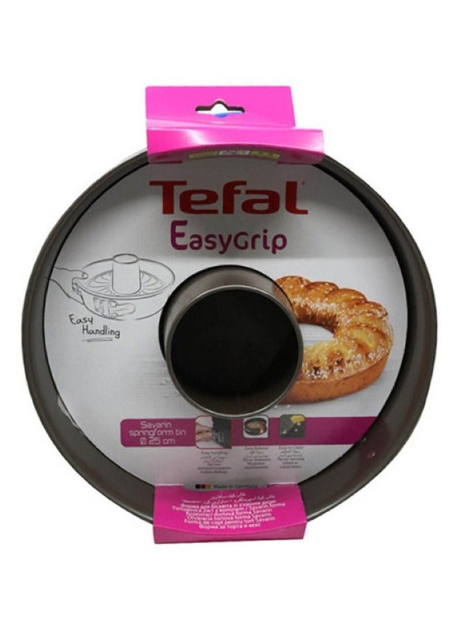Tefal Easy Grip Savarin Springfoam Tin Dark Grey 25cm - Image 1