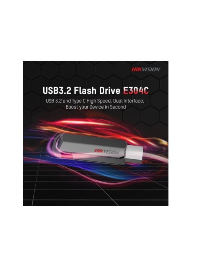 هيك فيجن - E304C Ultra Dual Drive Go USB Type-C Flash Drive - 32 GB - Image 1