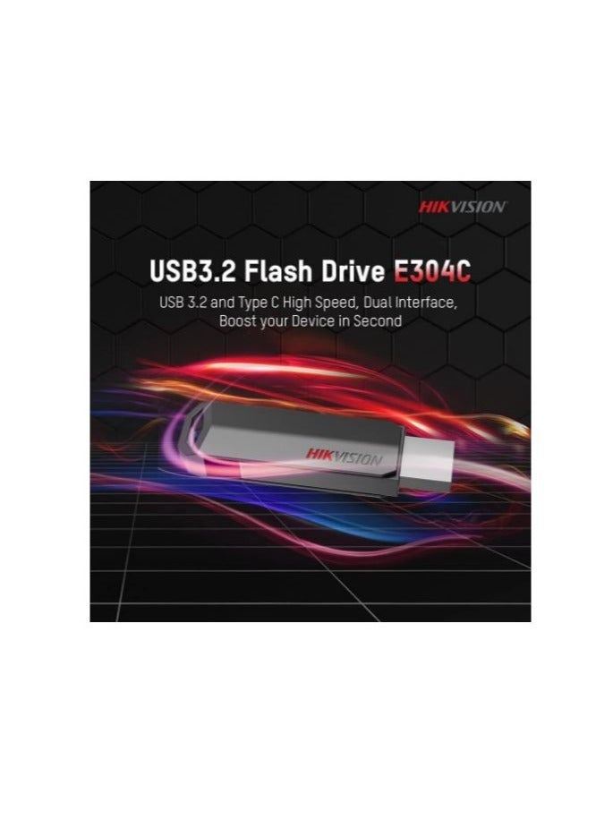 هيك فيجن - E304C Ultra Dual Drive Go USB Type-C Flash Drive - 32 GB - Image 1