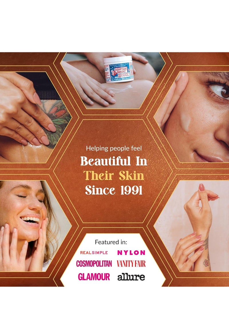EGYPTIAN MAGIC All Purpose Face, Body, and Dry Skin Moisturizing Cream, Skin Protectant for Women & Men, Eczema Care Healing Balm, Scar Treatment, Stretch Marks, and Tattoo Aftercare, 1oz Jar 30 mlml  - Image 4