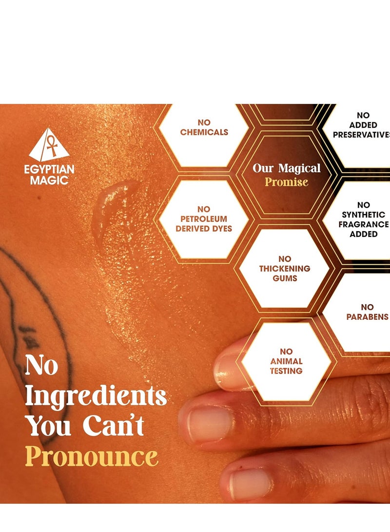 EGYPTIAN MAGIC All Purpose Face, Body, and Dry Skin Moisturizing Cream, Skin Protectant for Women & Men, Eczema Care Healing Balm, Scar Treatment, Stretch Marks, and Tattoo Aftercare, 1oz Jar 30 mlml  - Image 5