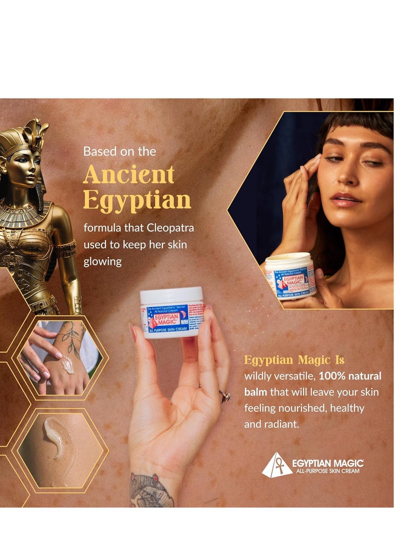 EGYPTIAN MAGIC All Purpose Face, Body, and Dry Skin Moisturizing Cream, Skin Protectant for Women & Men, Eczema Care Healing Balm, Scar Treatment, Stretch Marks, and Tattoo Aftercare, 1oz Jar 30 mlml  - Image 3