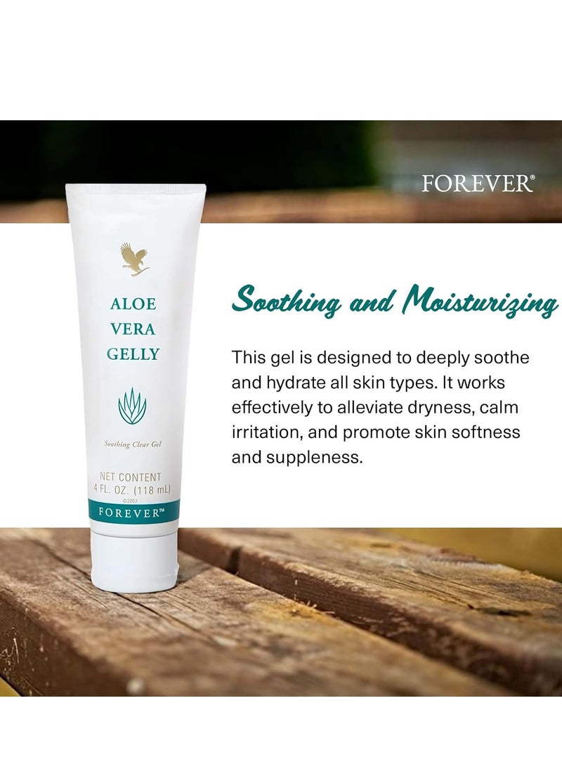 Forever Living - Aloe Vera Gelly - Pure Aloe Gel - Soothes, Moisturizes, and Conditions - Vegan, Vegetarian, Gluten-Free - 4 fl oz. 118 mlml  - Image 5