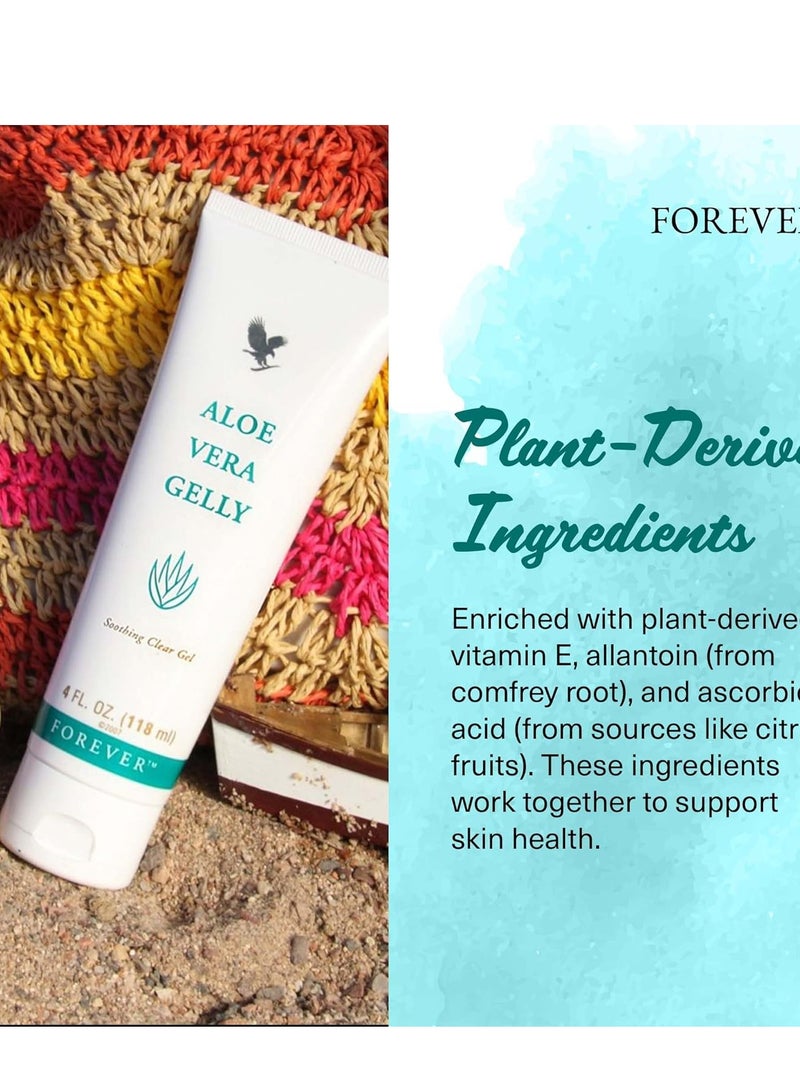 Forever Living - Aloe Vera Gelly - Pure Aloe Gel - Soothes, Moisturizes, and Conditions - Vegan, Vegetarian, Gluten-Free - 4 fl oz. 118 mlml  - Image 3