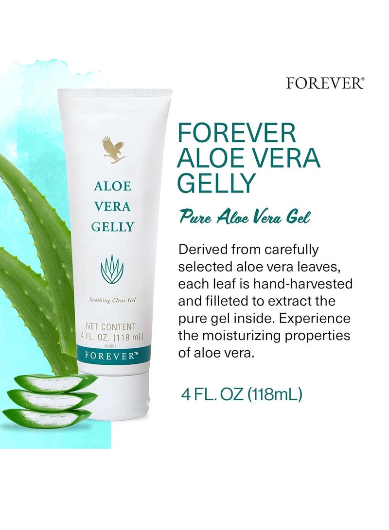 Forever Living - Aloe Vera Gelly - Pure Aloe Gel - Soothes, Moisturizes, and Conditions - Vegan, Vegetarian, Gluten-Free - 4 fl oz. 118 mlml  - Image 4