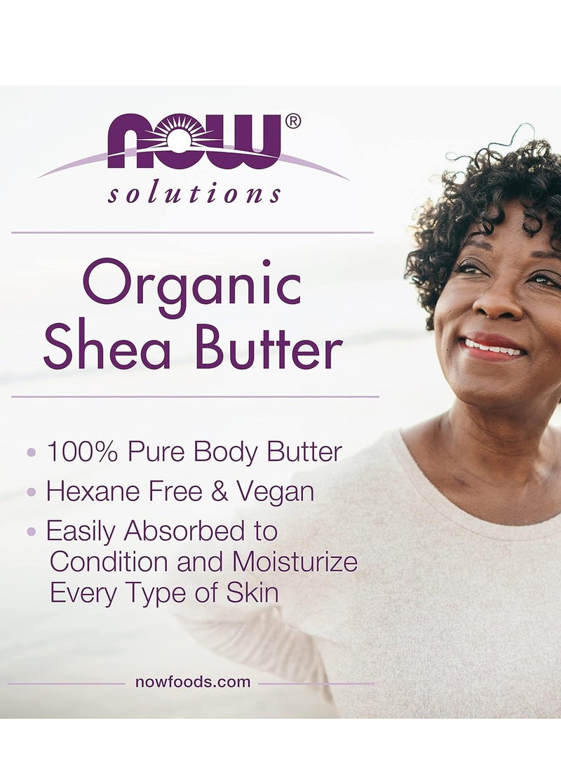 Now Foods Solutions, Certified Organic Shea Butter, Moisturizer For Rough And Dry Skin, 7-Ounce 198 ggrams  - Image 3