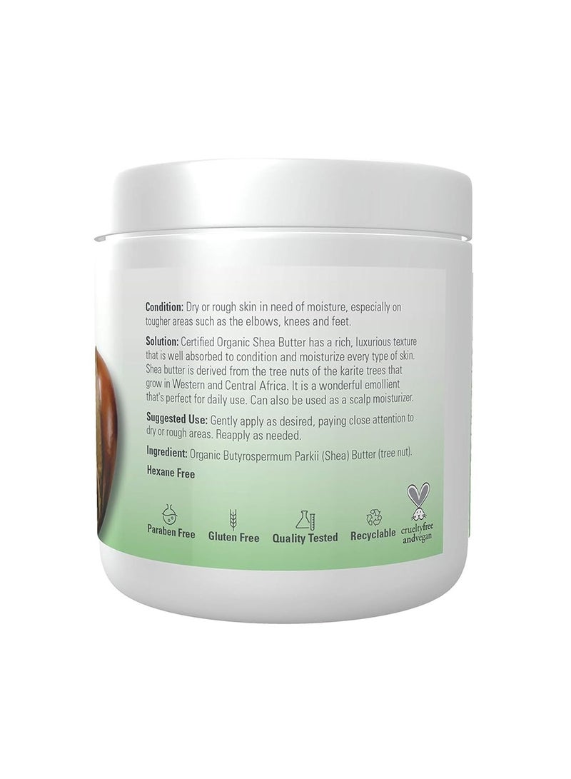 Now Foods Solutions, Certified Organic Shea Butter, Moisturizer For Rough And Dry Skin, 7-Ounce 198 ggrams  - Image 2
