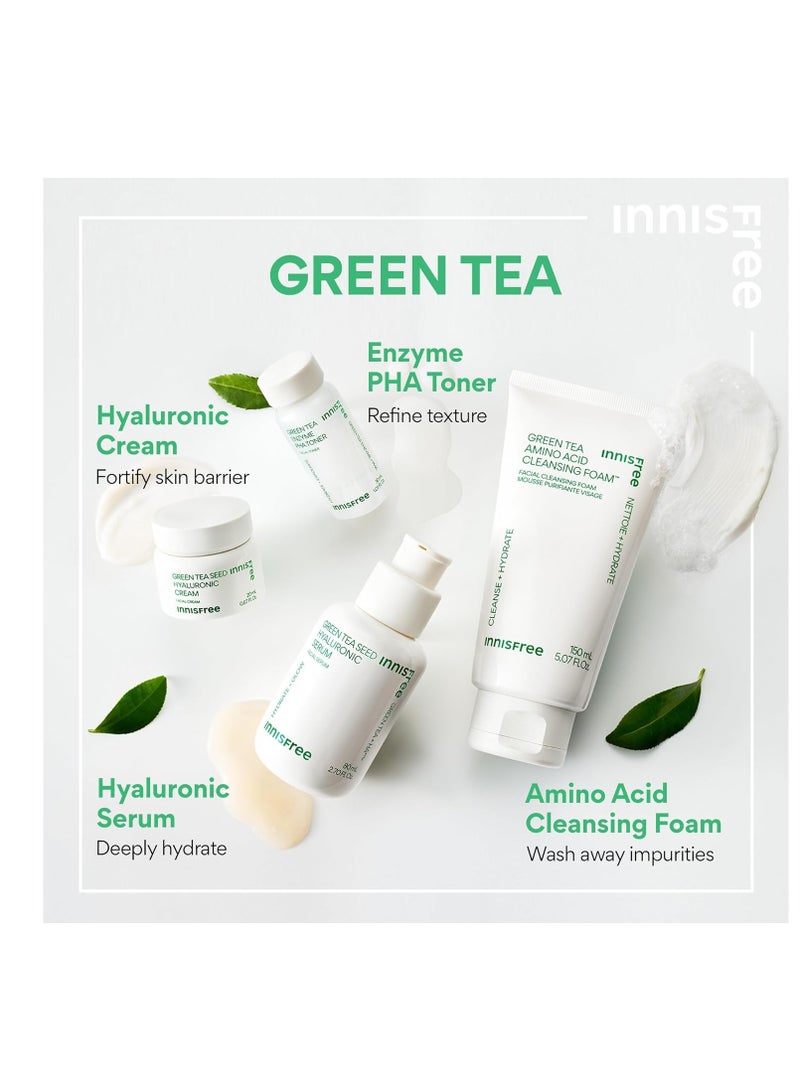 إنِّسفري Hydration Heroes with Green Tea, Routine Kit with Korean Skincare Serum, Cleanser, Toner, and Cream (Packaging May Vary)  - Image 5