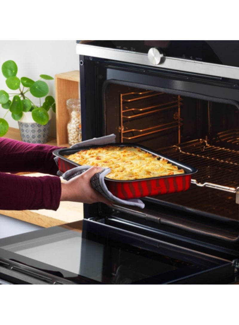 Tefal Tempo Flame Rectangular Oven Dish Red Multicolor 29x41cm  - Image 2