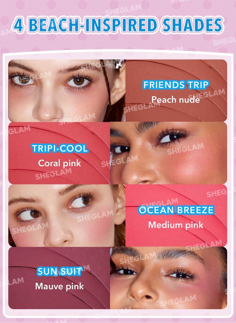 SHEGLAM Coastal Charm Cream Blush - Sun Suit - Image 4