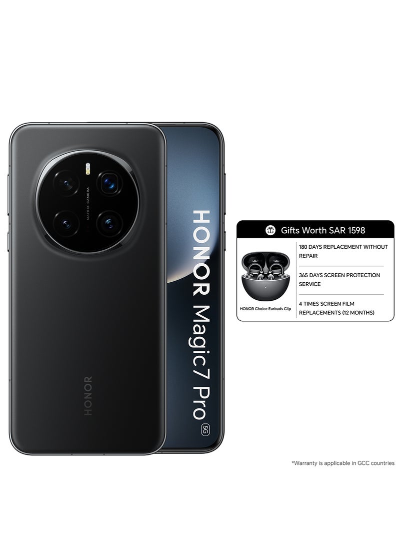 هونور - Magic7 Pro Dual SIM Black 12GB RAM 512 GB  5G with Gift- Middle East Version - Image 1