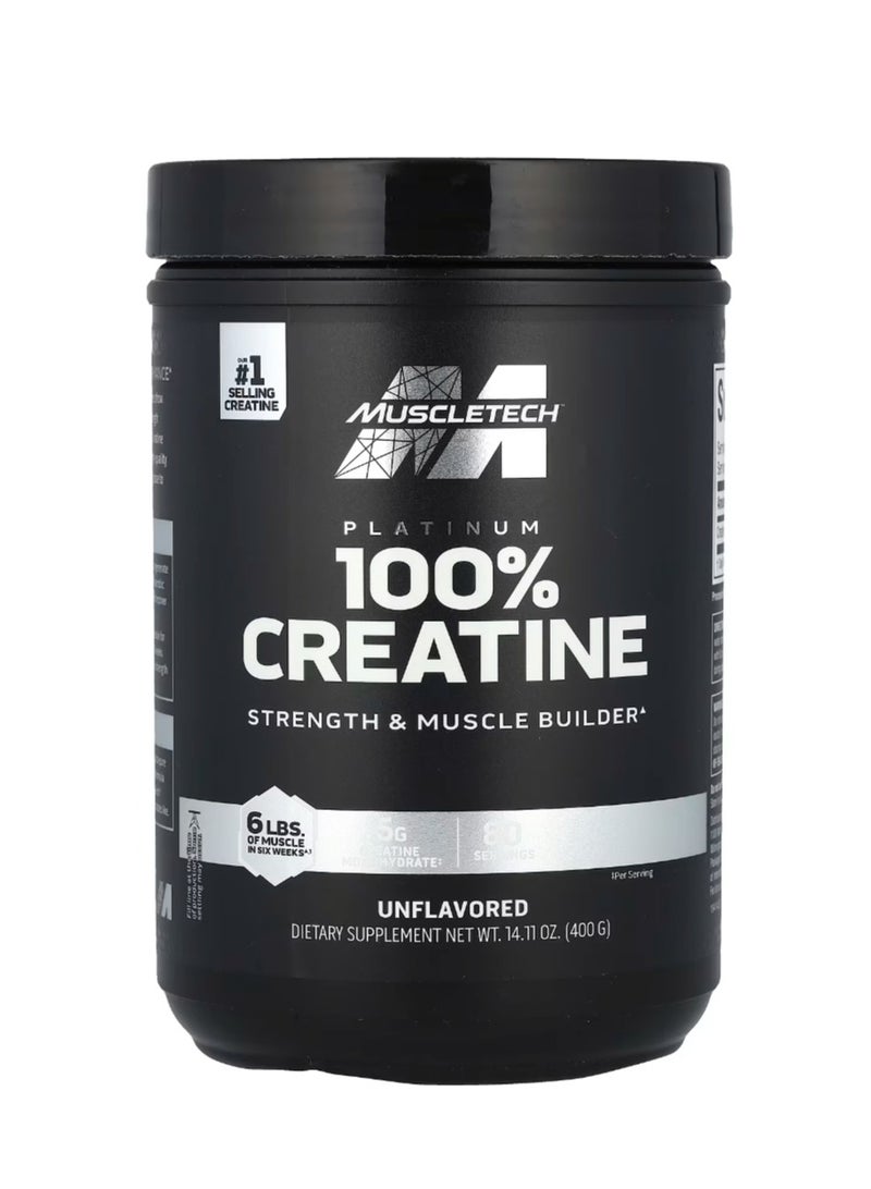 MuscleTech Platinum 100% Creatine Unflavored 14.11 oz (400 g)  - Image 1