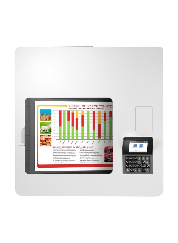 HP - Color LaserJet Enterprise M554dn Printer | High-Speed Printing | Professional-Quality Output | Advanced Security | Eco-Friendly Design White - Image 1