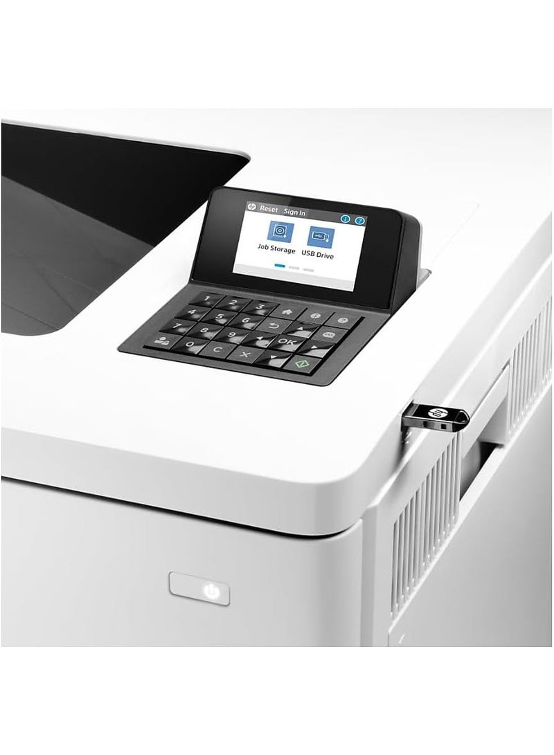 HP - Color LaserJet Enterprise M554dn Printer | High-Speed Printing | Professional-Quality Output | Advanced Security | Eco-Friendly Design White - Image 1