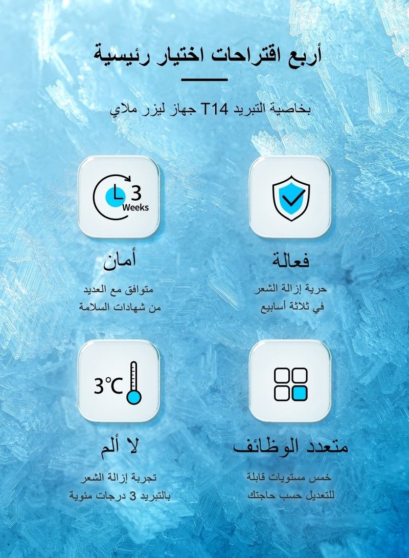 MLAY T14 3 in 1 IPL Hair Removal Device, 3℃ Ice Cooling Laser Hair Removal, 500,000 Flashes 0.5s/Flash Painless Hair Removal Device for Whole Body Bikini Face Arm Armpit Face Back Leg（With a Automatic Hair Curler） - Image 4