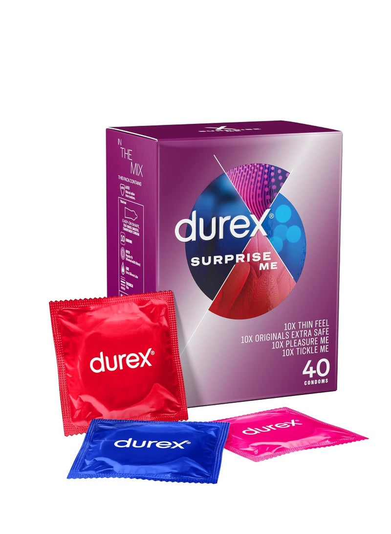 Durex Surprise Me Variety Condoms - Pack of 40 - Image 1