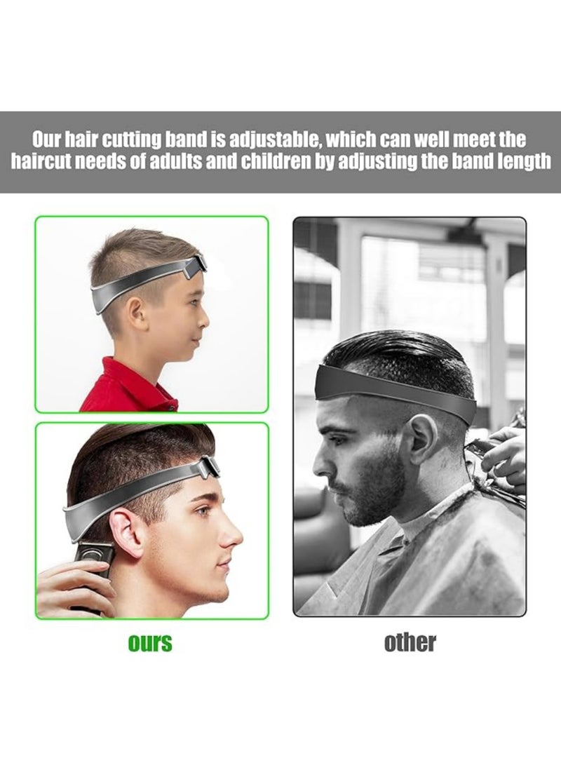 روك بو Adjustable Curved Silicone Band DIY Self Haircut System Hair Cutting Guide Tool for Men  Shaving and Keeping a Clean and Straight Neck Hairline 1pc Black 1pc Grey Free SizeFluid Ounce - Image 3
