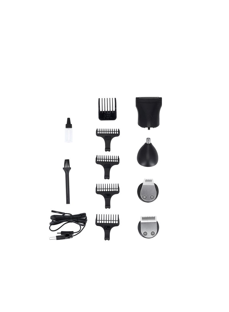 KRYPTON - 10-IN-1 Grooming Set- KNTR5292 With 5 Interchangeable Heads and Comb Attachments, Quick Charge Function Works for 3-15 Minutes, Works 160-180 Minutes Continuously on Full Charge - Metallic Gold Metallic gold - Image 1