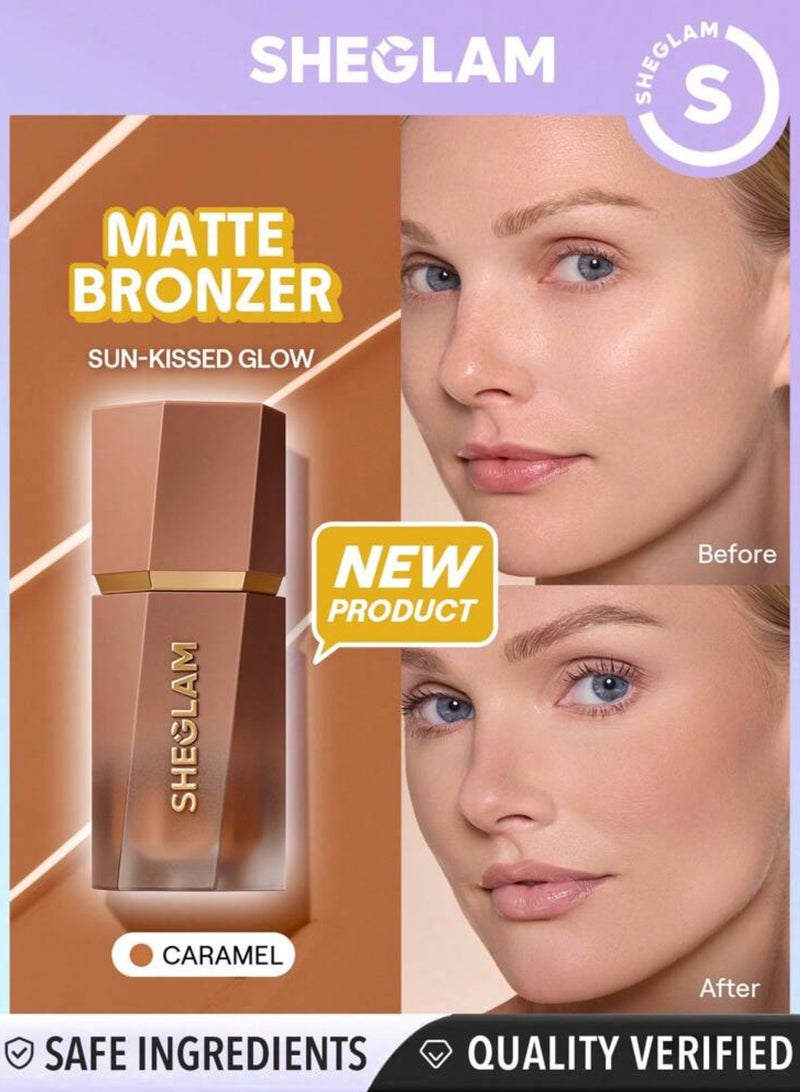 SHEGLAM Sun Beam Matte Liquid Bronzer- Caramel - Image 1