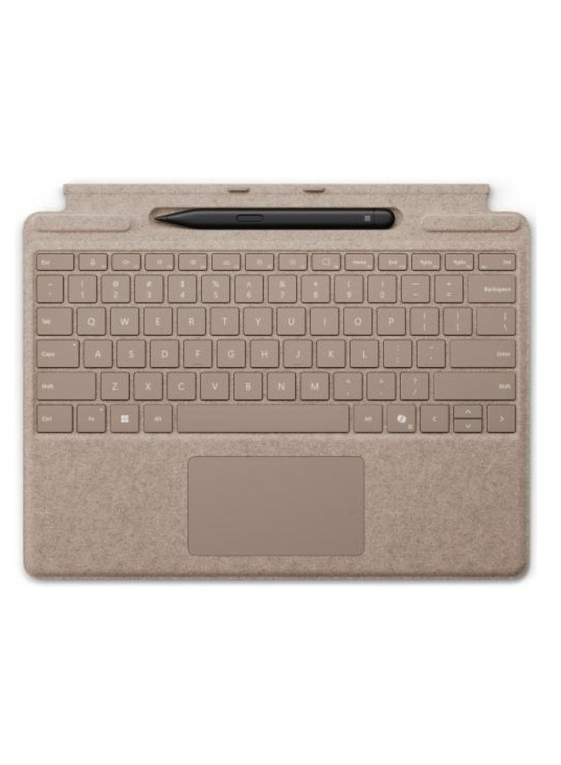 Microsoft Surface Pro Signature Keyboard with Slim Pen Dune English, for Surface Pro (11th Edition) compatibility with Surface Pro 10 for Business, Pro 9, & 8 Dune - Image 1
