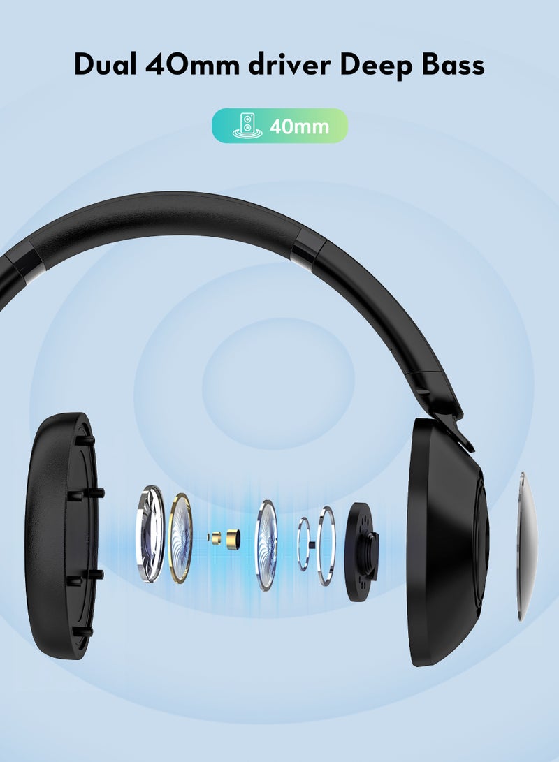 Anc Headphones With Up To 55 Hours Of Playtime black
