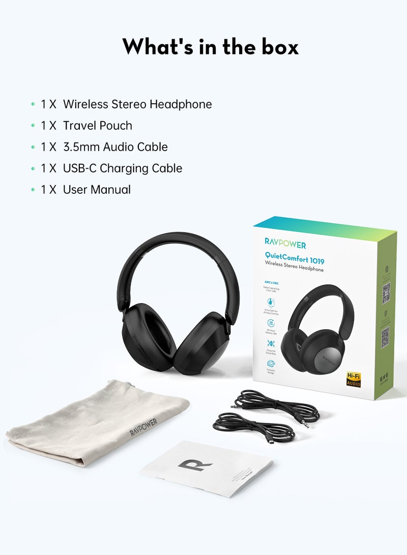 Anc Headphones With Up To 55 Hours Of Playtime black
