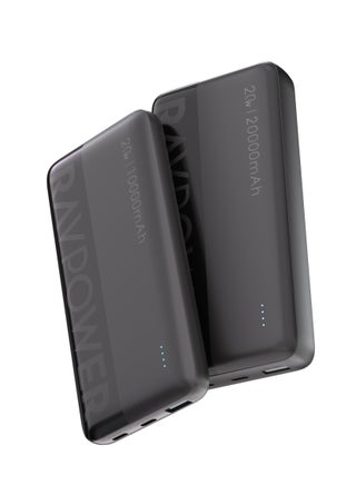 20000 mAh RAVPower 20W 10000 + 20000mAh Dual USB Type-C Power Bank with LED Display Black - pnsku/N70138158V/45/_/1735380086/5242d5cd-2e48-433e-b107-3ed217edf7b6
