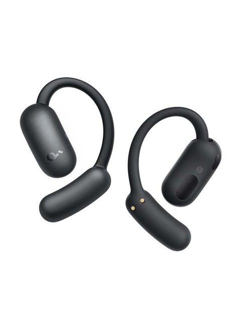AeroFit 2 by Anker, Open-Ear Headphones, Adjustable Ear Hooks, Snug Fit, Rich Bass, Hi-Res Wireless Audio, 42H Play, Bluetooth 5.4, Wireless Charging, IP55, AI Clear Calls, Open-Ear Earbuds Black