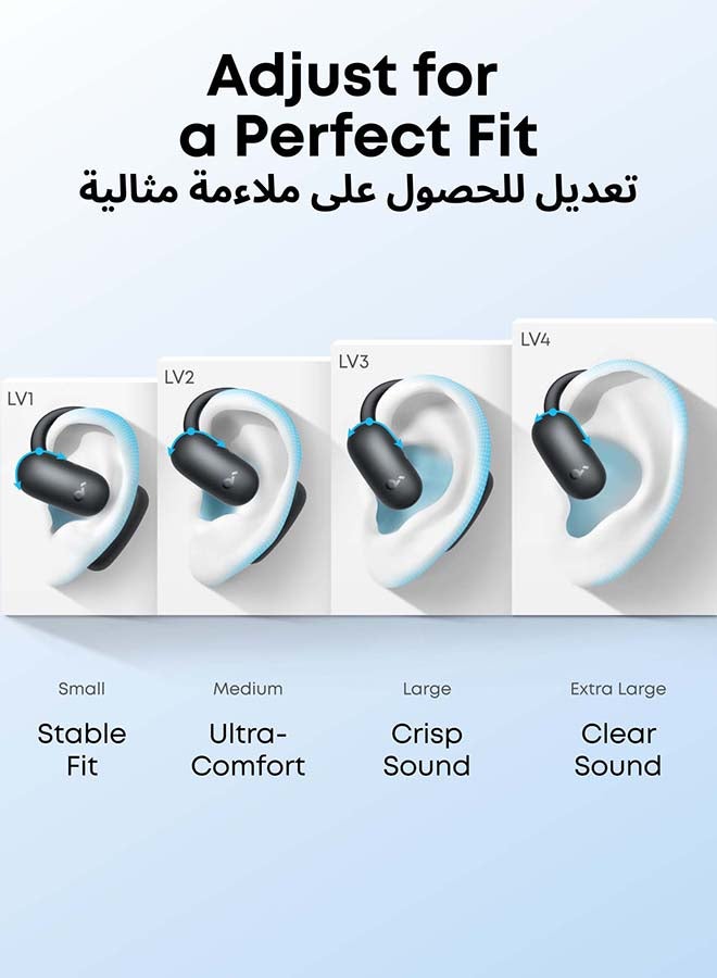 Soundcore AeroFit 2 by Anker, Open-Ear Headphones, Adjustable Ear Hooks, Snug Fit, Rich Bass, Hi-Res Wireless Audio, 42H Play, Bluetooth 5.4, Wireless Charging, IP55, AI Clear Calls, Open-Ear Earbuds Black  - Image 2