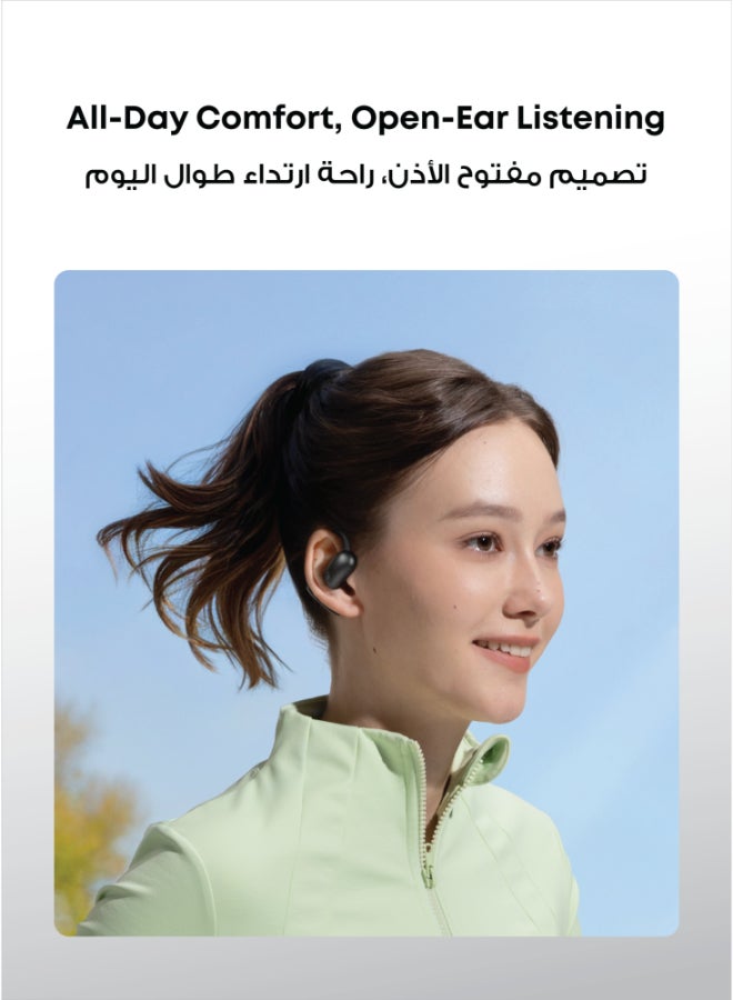 ساوند كور AeroFit 2 من أنكر، سماعات أذن مفتوحة، خطافات أذن قابلة للتعديل، ملائمة مريحة، صوت جهير غني، صوت لاسلكي عالي الدقة، 42 ساعة تشغيل، بلوتوث 5.4، شحن لاسلكي، IP55، مكالمات واضحة بالذكاء الاصطناعي، سماعات أذن مفتوحة - Image 3