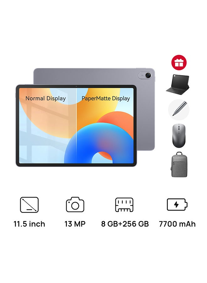 HUAWEI - MatePad 11.5 New PaperMatte Edition Tablet Space Gray 8GB RAM 256GB WIFI - Middle East Version + [ Free Keyboard + M-Pencil + Wireless Mouse + Backpack ] - Image 1