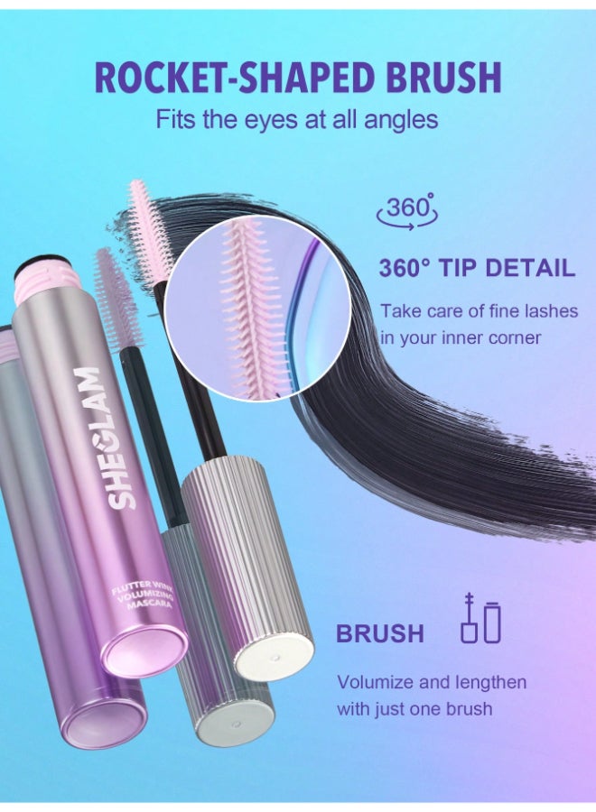 SHEGLAM Flutter Wink Volumizing Mascara Black  - Image 2