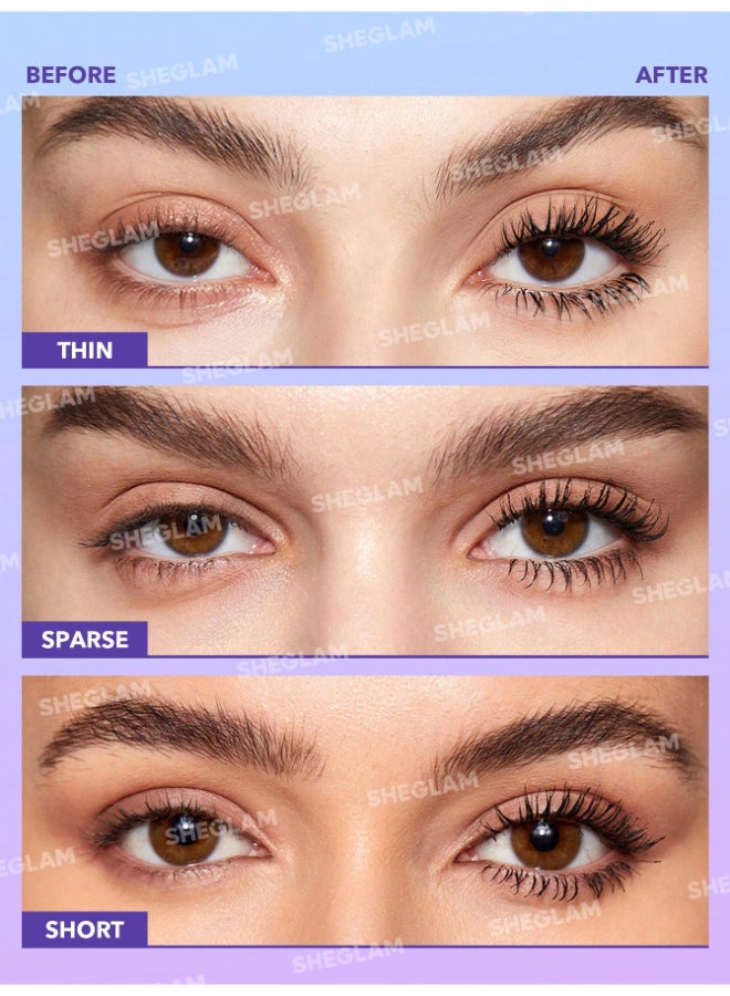 SHEGLAM Flutter Wink Volumizing Mascara Black  - Image 5