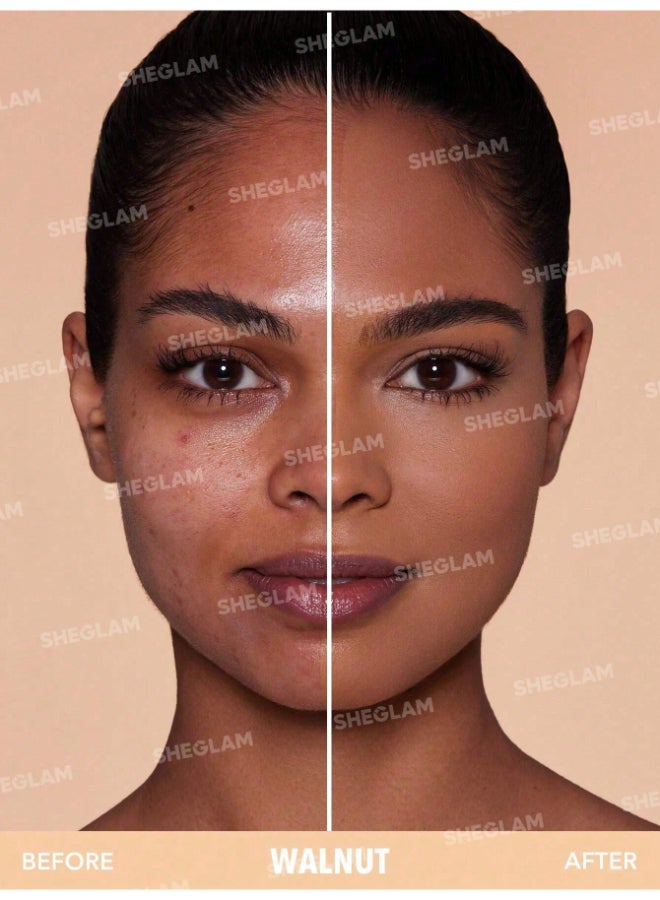 شيجلام Skin-Focus High Coverage Powder Foundation Walnut  - Image 2