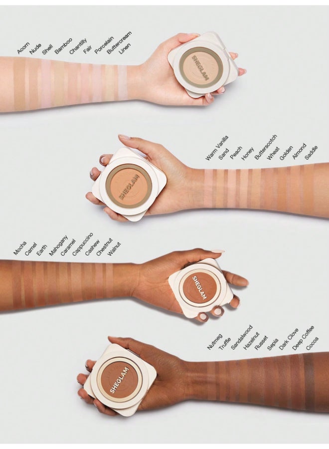 Skin-Focus High Coverage Powder Foundation Walnut