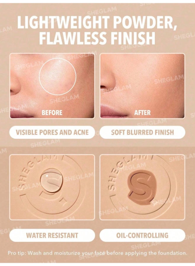 شيجلام Skin-Focus High Coverage Powder Foundation Walnut  - Image 4