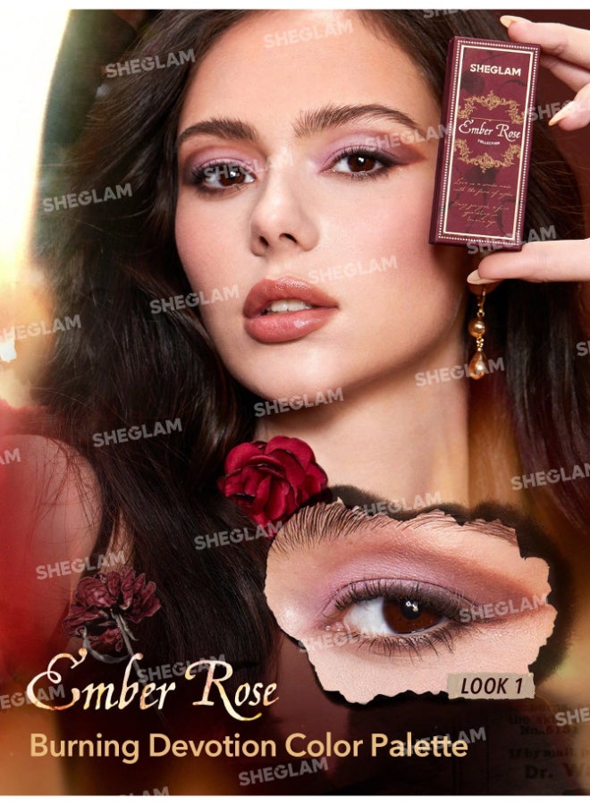 SHEGLAM Ember Rose Burning Devotion Color Palette Rose Burining  - Image 2