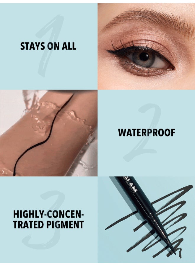SHEGLAM Pro Precision Waterproof Liquid Eyeliner Black  - Image 4