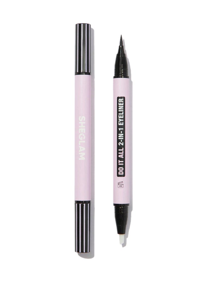 SHEGLAM Do It All 2-In-1 Eyeliner Black  - Image 1