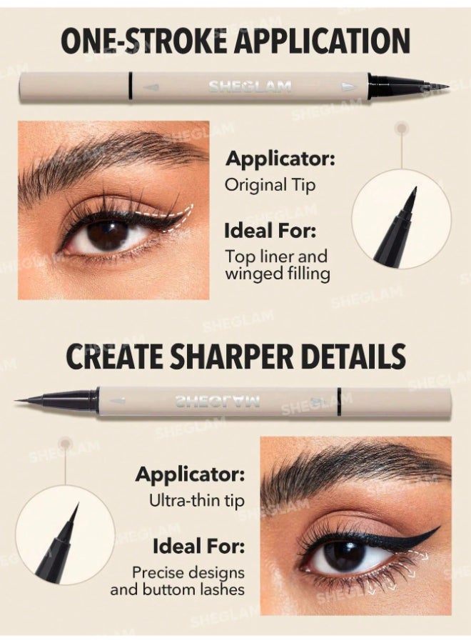 شيجلام Multi-Tasker Line & Detail Eyeliner Pen Black - Image 4