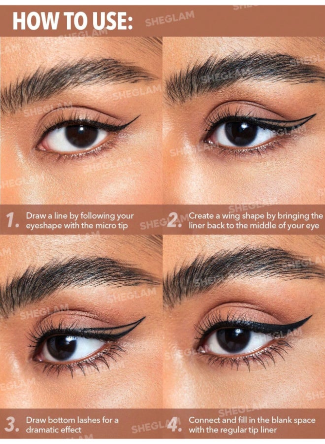 شيجلام Multi-Tasker Line & Detail Eyeliner Pen Black - Image 5
