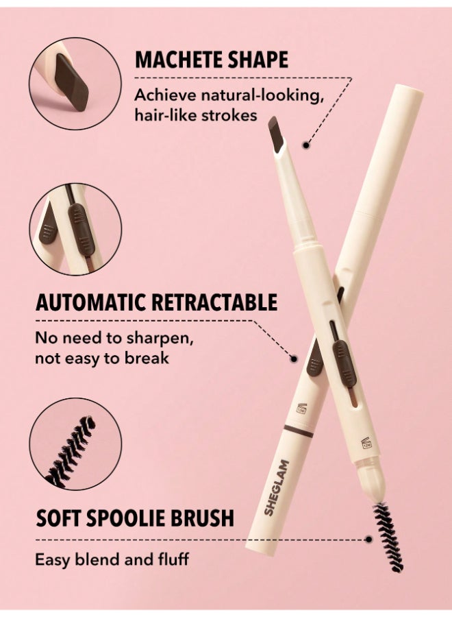 SHEGLAM Better Brows Long Lasting Eyebrow Pencil Taupe  - Image 3