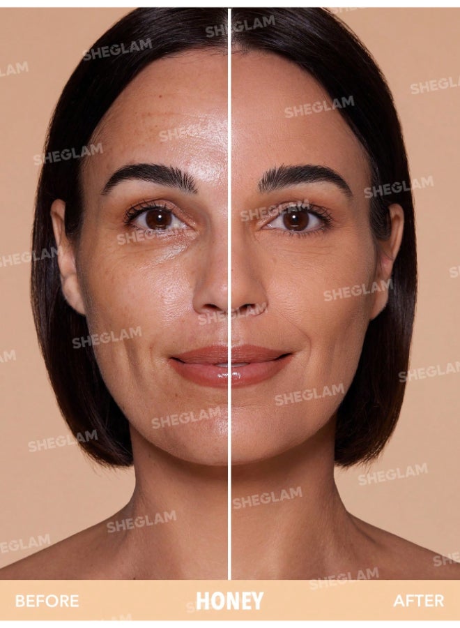 SHEGLAM Skin-Focus High Coverage Powder Foundation Honey  - Image 2