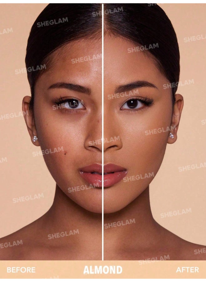 SHEGLAM Skin-Focus High Coverage Powder Foundation Almond  - Image 2